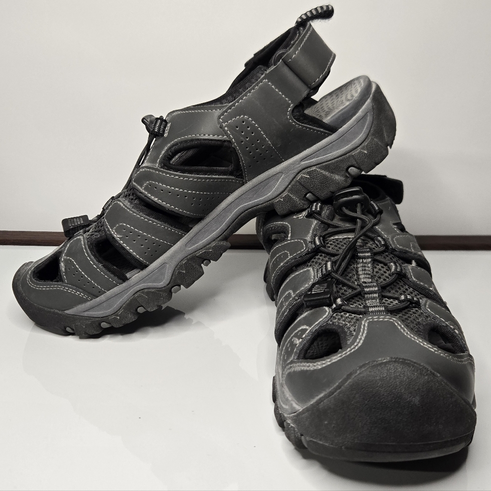 Eddie Bauer Sandal Mens Size 11 Stewart Fisherman Sport Gray Closed Toe Hiking